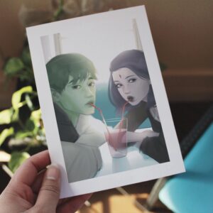Raven & Beastboy Art Print 5x7